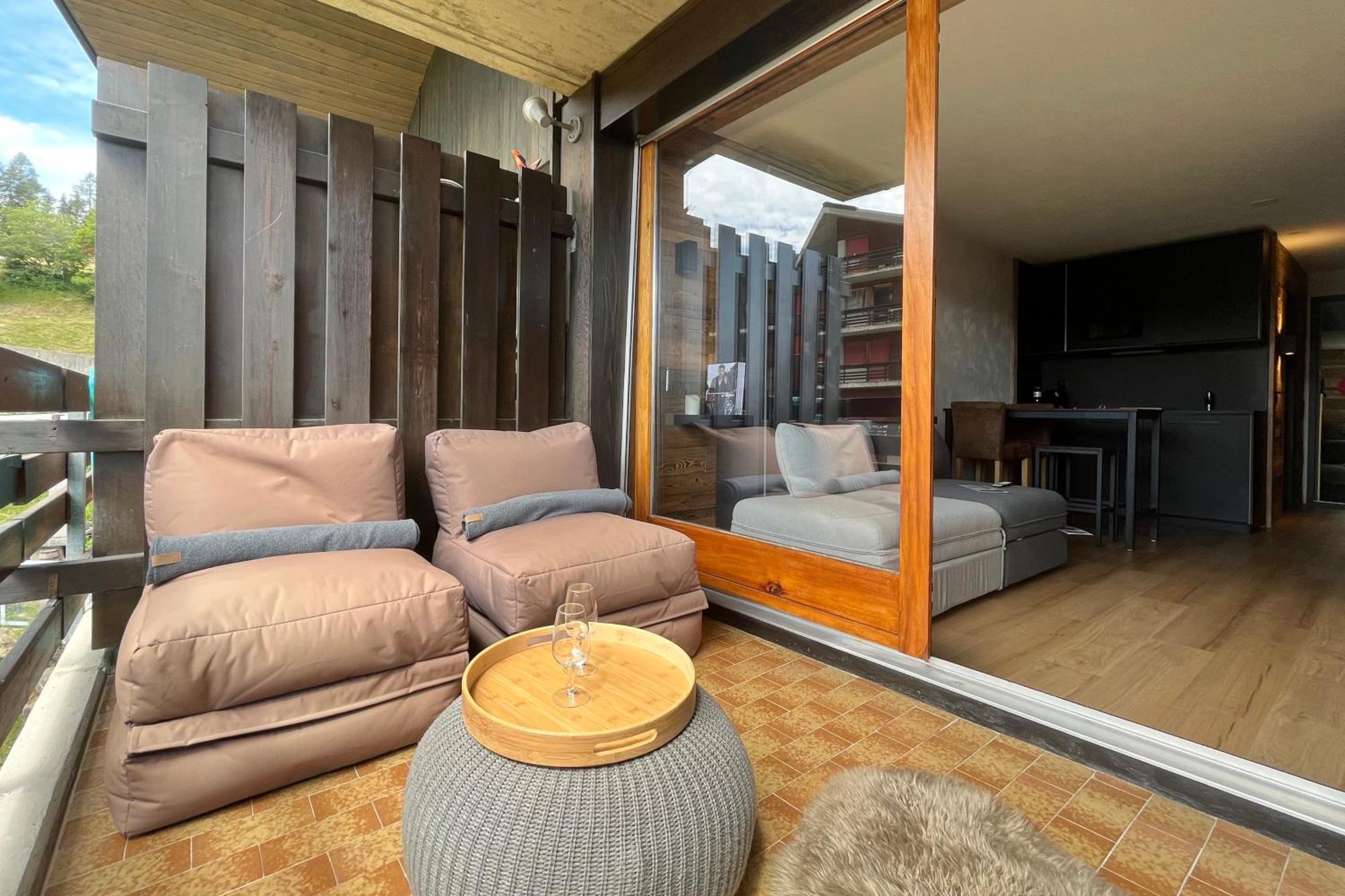 Les Cerfs - Appartement & Studio - Anzère Exterior foto